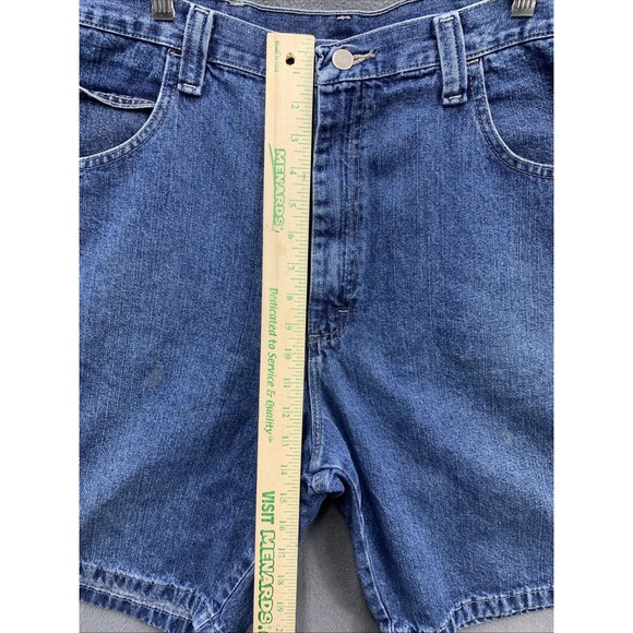Vintage Wrangler Carpenter Shorts Mens Size 38 Relaxed Fit Hammer Loop Blue - Picture 7 of 16